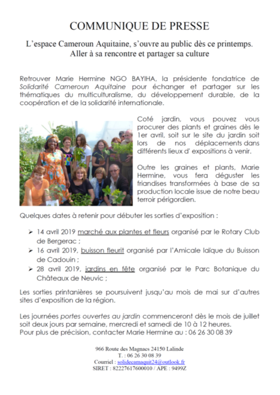 Communiqué de presse
