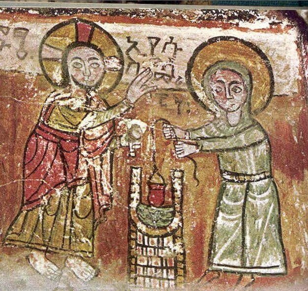 Christ et Samaritaine, XIIIe s, Ethiopie