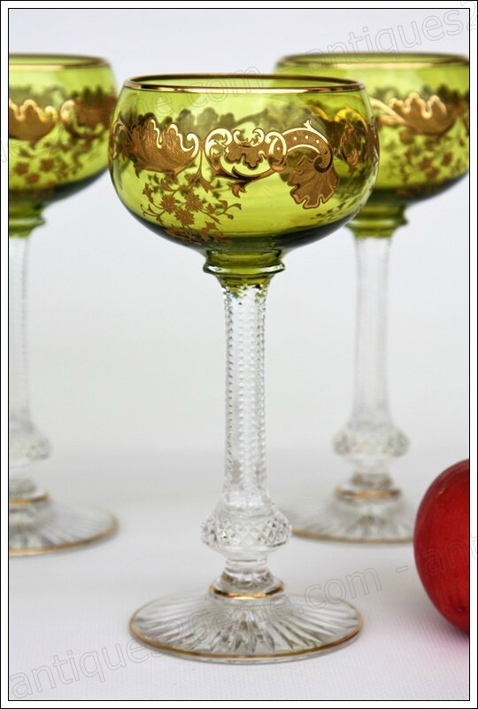 Verres Roemer en cristal St Louis Massenet Or
