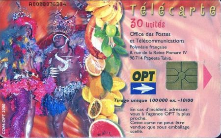 Carnaval Télécarte Tahiti