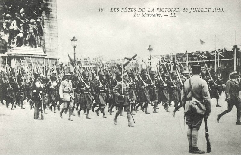 Marocains 14 juillet 1919 défilé