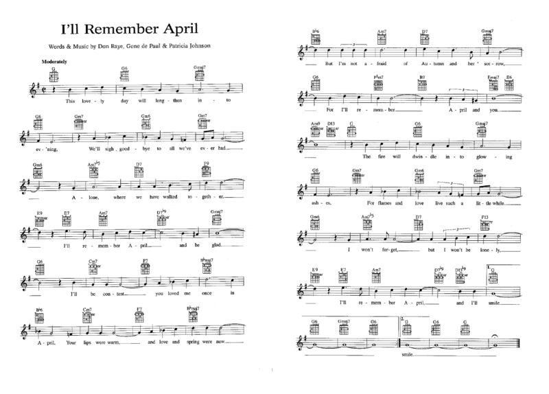 I'll remember April - Partition