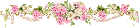 Gif Barre Séparation Guirlande de roses et perles nacrées 576 Pixels