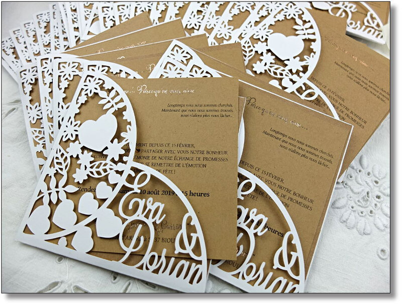 invitation mariage dentelle 2