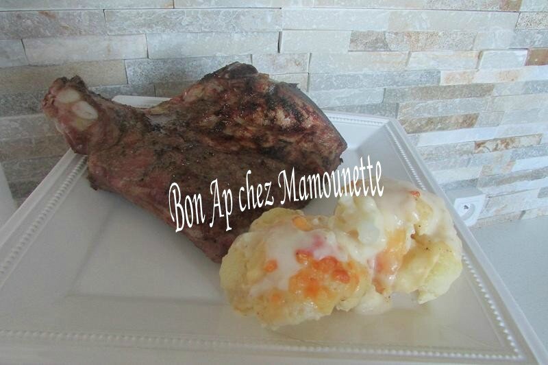 Travers de porc ou ribs bbq et chou-fleur béchamel 026