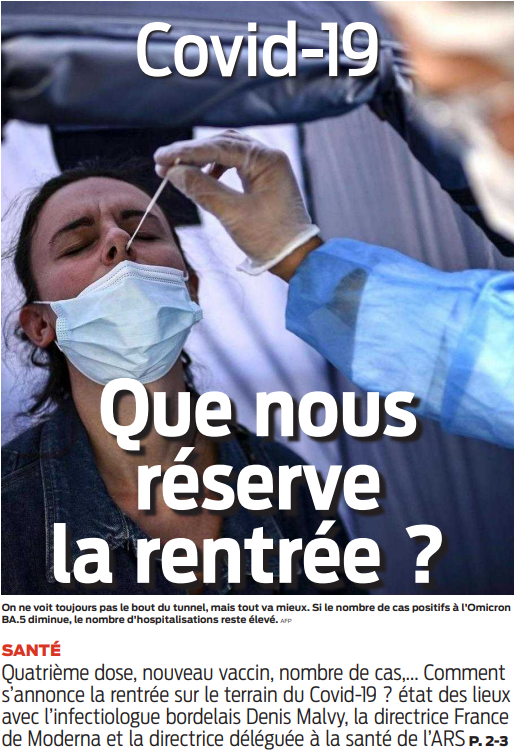 2022 08 20 SO Covid-19 Que nous réserve la rentrée