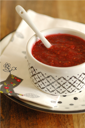 Chutney rhubarbe-framboise-gingembre-menthe_1