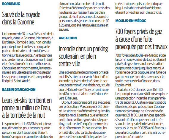 2020 06 16 SO Interventions des sapeurs-pompiers