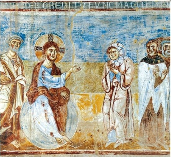 Jésus et la femme adultère, basilique San Angelo, Capoue, XIe
