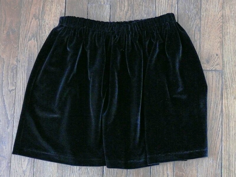 Jupe velours fluide