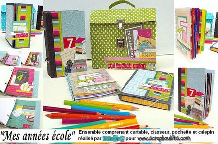 mes années école cartable vert