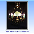 ADAPTATION d'un Lustre au <b>Pétrole</b> à l'électricité