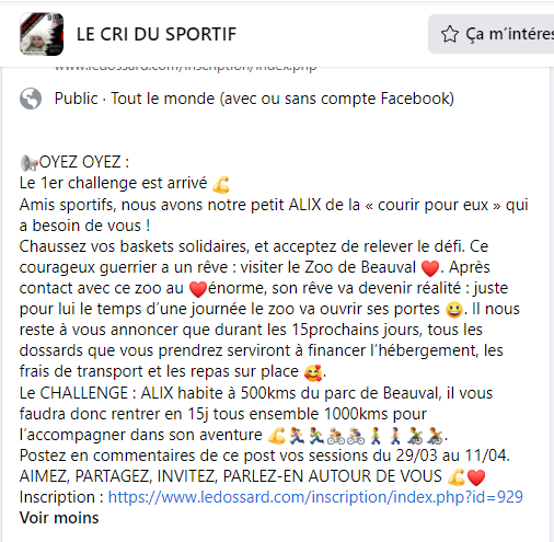 cri du sportif- Alix