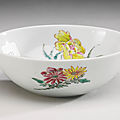 A Famille-Rose '<b>Mantouxin</b>' <b>bowl</b>, Yongzheng mark and period (1723-1735)