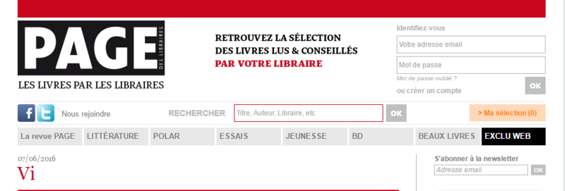 PAGE DES LIBRAIRES - SELECTION MURIELLE - LIBRAIRIE PASSERELLES VIENNE (ISERE) - 1