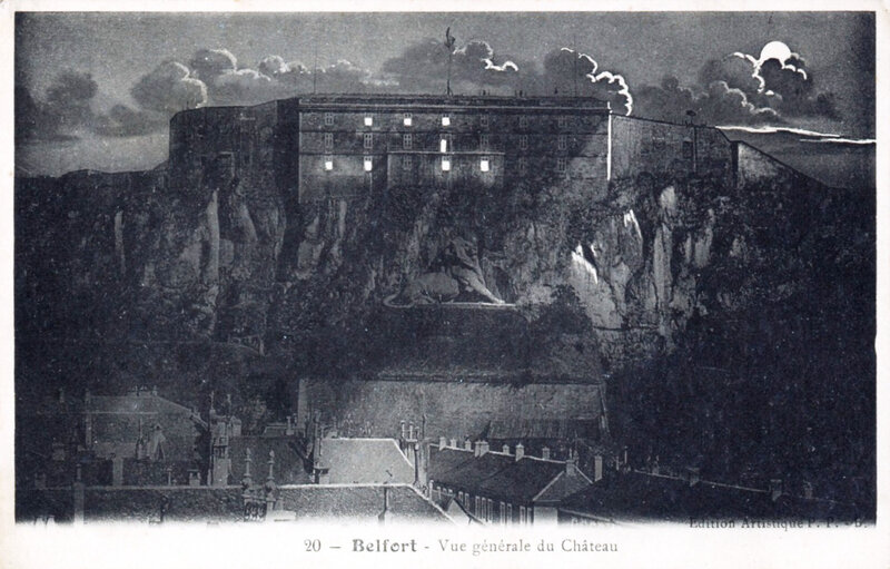 CPA Belfort Château de nuit