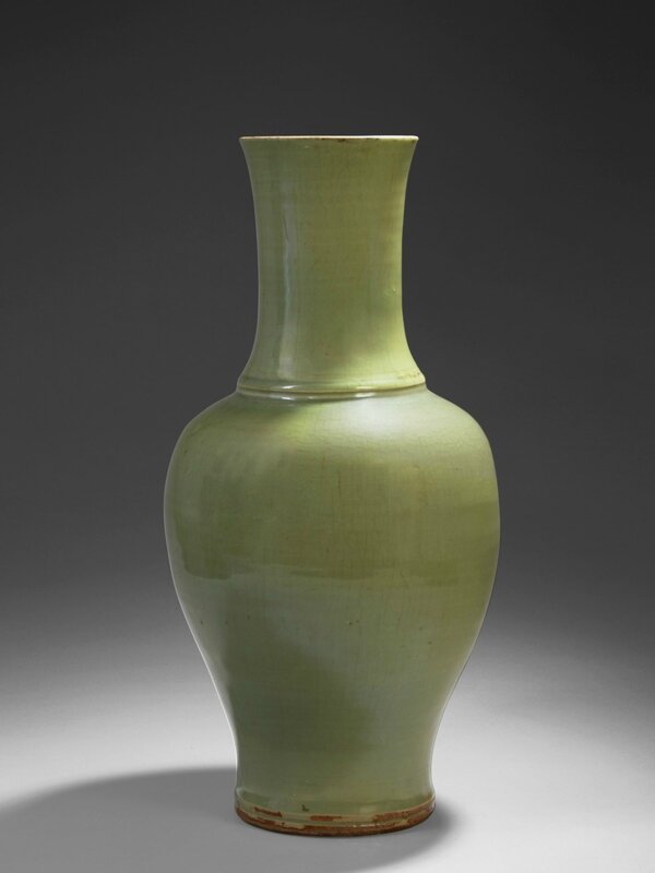 A Longquan celadon glazed vase, China, Ming dynasty, 15th century