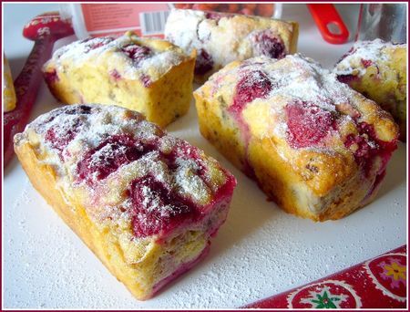 Cakes framboises banane