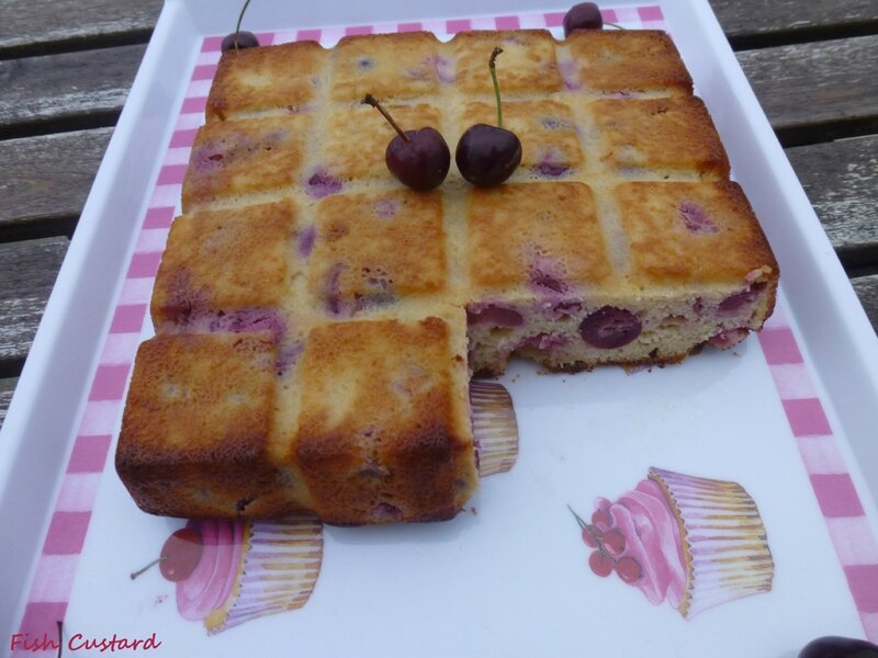 Gâteau aux cerises, amandes et ricotta (18)