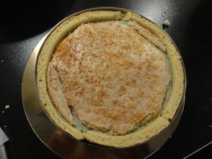 biscuit macaron sur la crème bavaroise