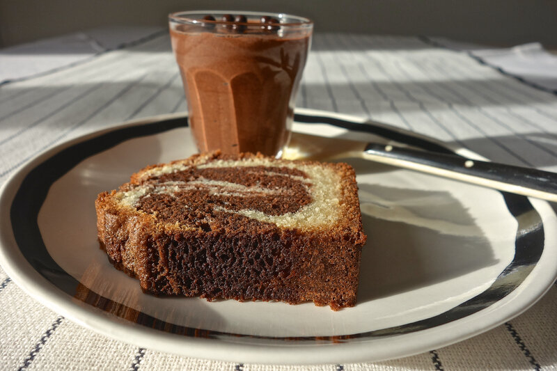 marbré vanille-chocolat - mousse au chocolat