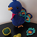 #Crochet : Créez vos animaux Amigurumi #31 Le <b>paon</b> resplendissant