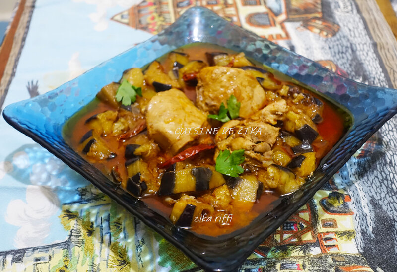 tajine aubergine poulet