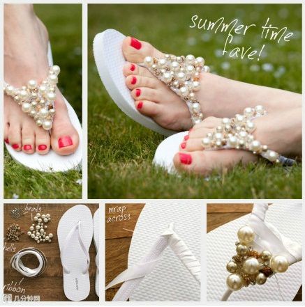 TUTO DIY customisation chaussure tong de mariage 1