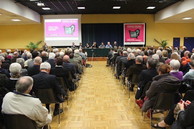 unification Normandie Avranches réunion publique novembre 2014 public