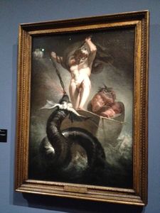 L'ange du Bizarre, le romantisme noir- Johann Heinrich Fussli - Thor luttant contre le serpent Midgard 1790