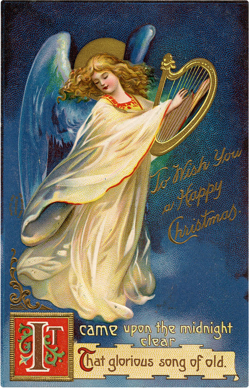 Christmas-Angel-Harp-Blue-GraphicsFairy