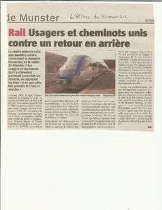 L'Alsace Nouvelle bataille du rail