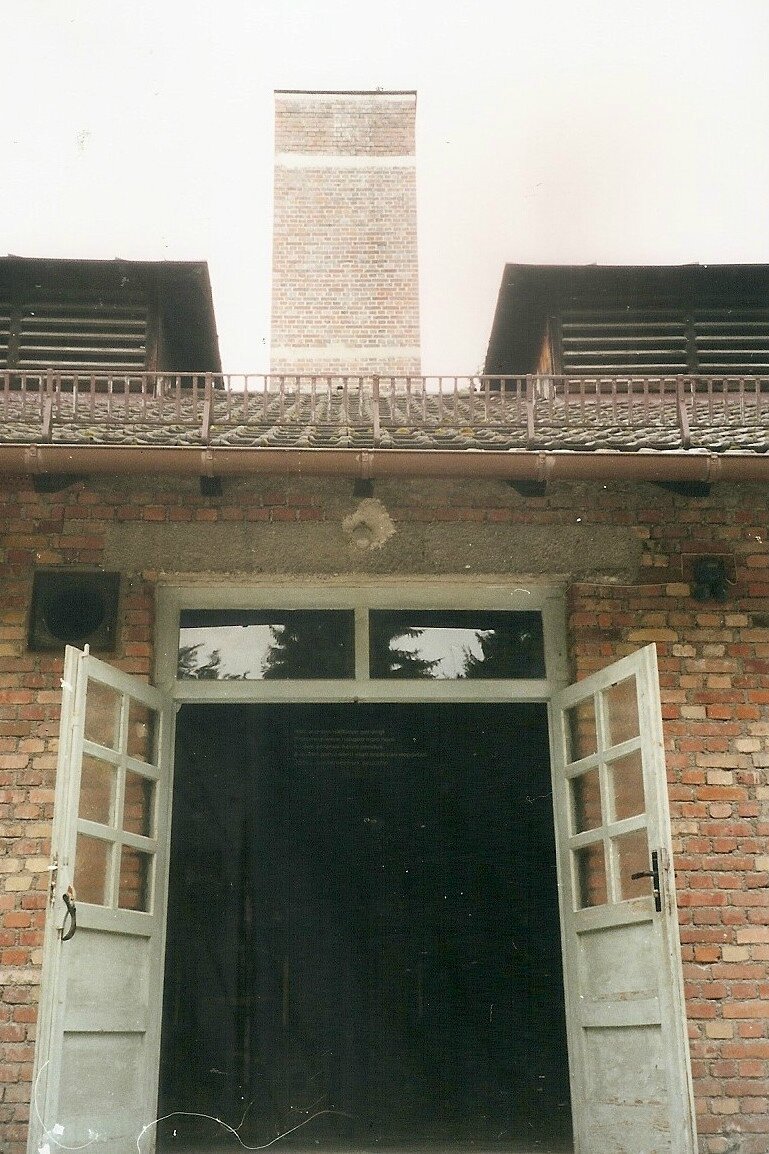 Dachau, le camp, entrée chambre à gaz (Allemagne)