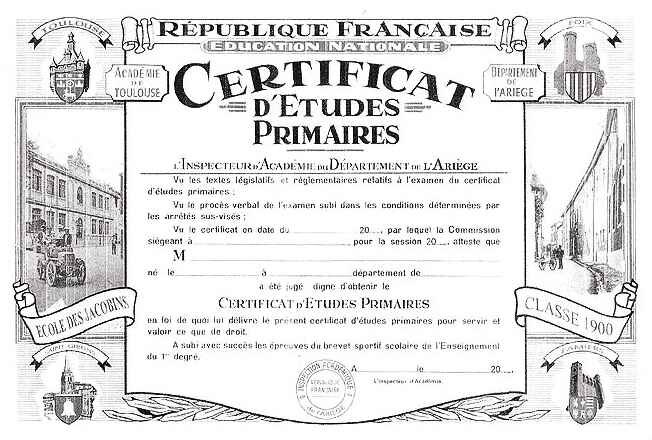 Certif primaire