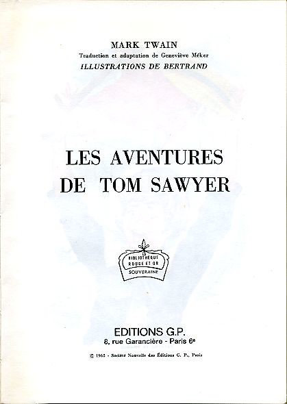 les aventures de tom sawyer