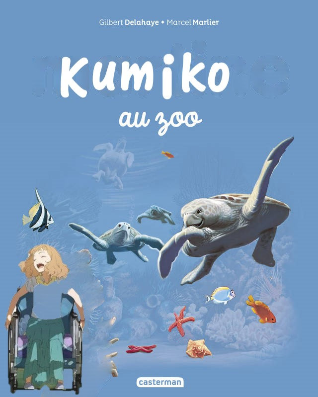 Parodie d'une couverture de la série "Martine" intitulée "Kumiko au zoo"