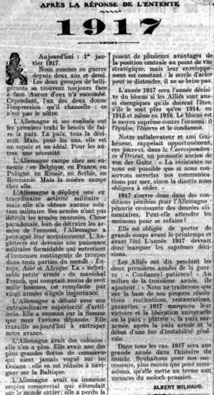 Le XX siècle 1917