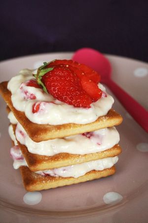 feuilleté riz au lait à la fraise 2