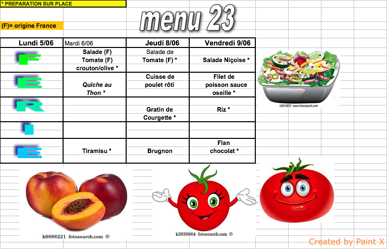 menu 23