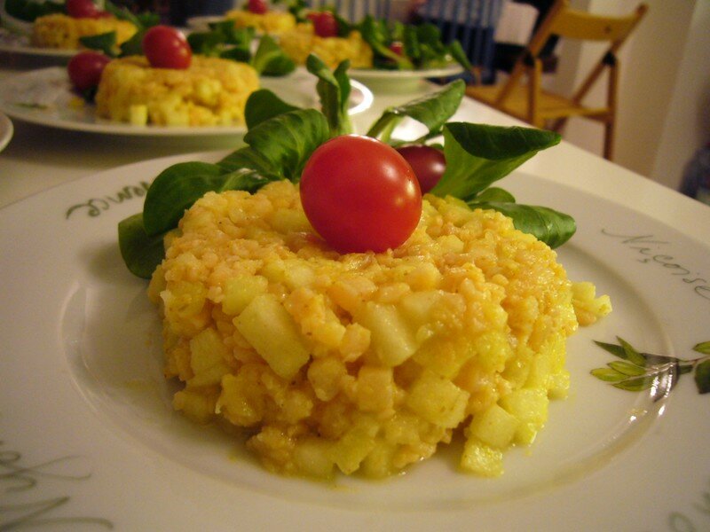 Tartare de saumon et Granny Smith
