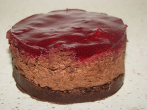 recettes dessert Chocoboise : Mousse au chocolat avec ses framboises et sa ganache