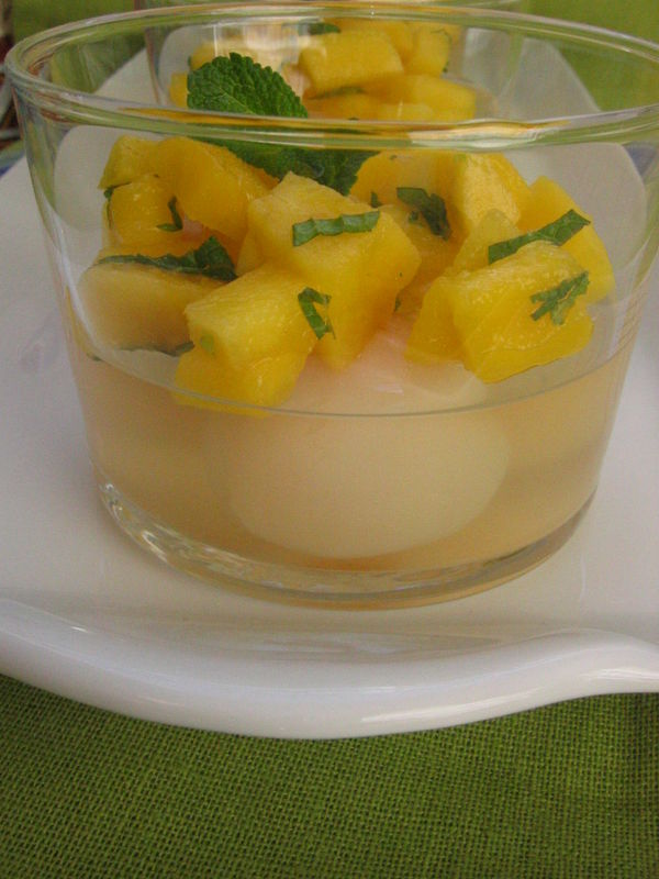 Gelée de Litchies aux mangues