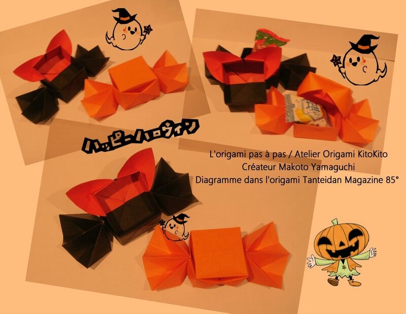 Atelier Origami KitoKito_Boîte Bonbon pour Halloween