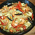 Riz au fruits de mer (<b>paella</b>) - Arroz de marisco