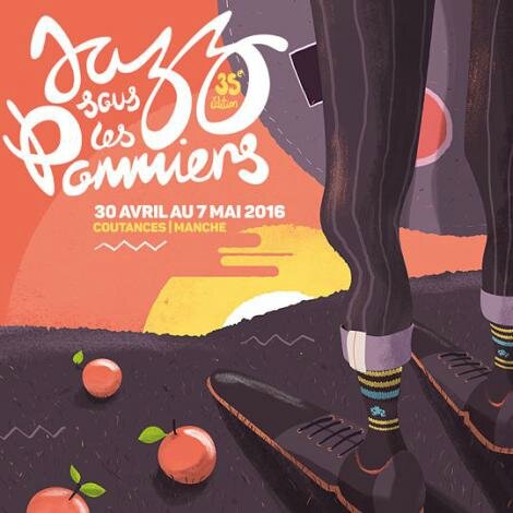festival Jazz sous les Pommiers 2016 Coutances visuel affiche 35 édition Manche Normandie