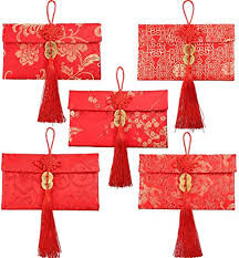 5 Styles Enveloppes Rouge Chinois en Soie Hongbao Enveloppes Chinois de Chanceux Enveloppes pour Cartes-Cadeaux pour Noël, Nouvel An, Mariage Chinois (Style C): Amazon.fr: Fournitures de bureau