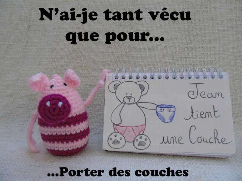 cochon rose au crochet