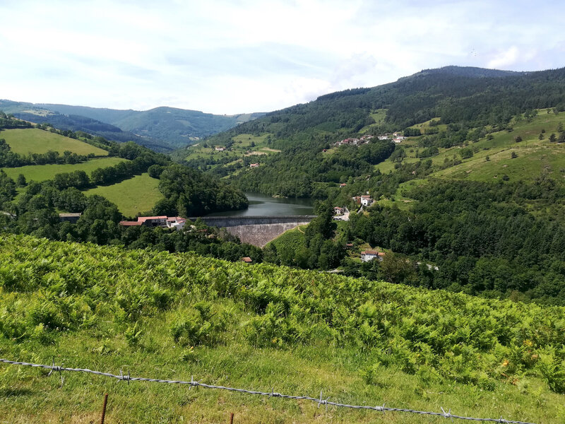 23 juin 2019, chemin qui descend vers le lac, barrage de la Rive, 11 h 30