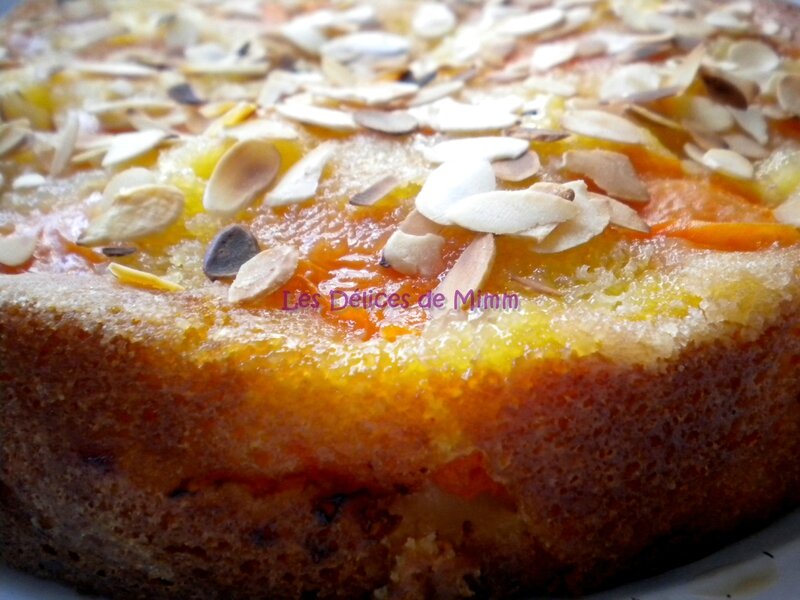 Gâteau moelleux aux abricots et amandes 2