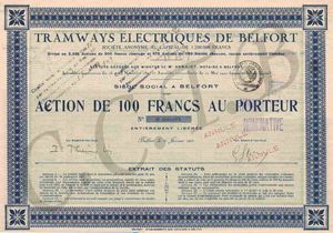 Titre Tramways Belfort 2 CCTB